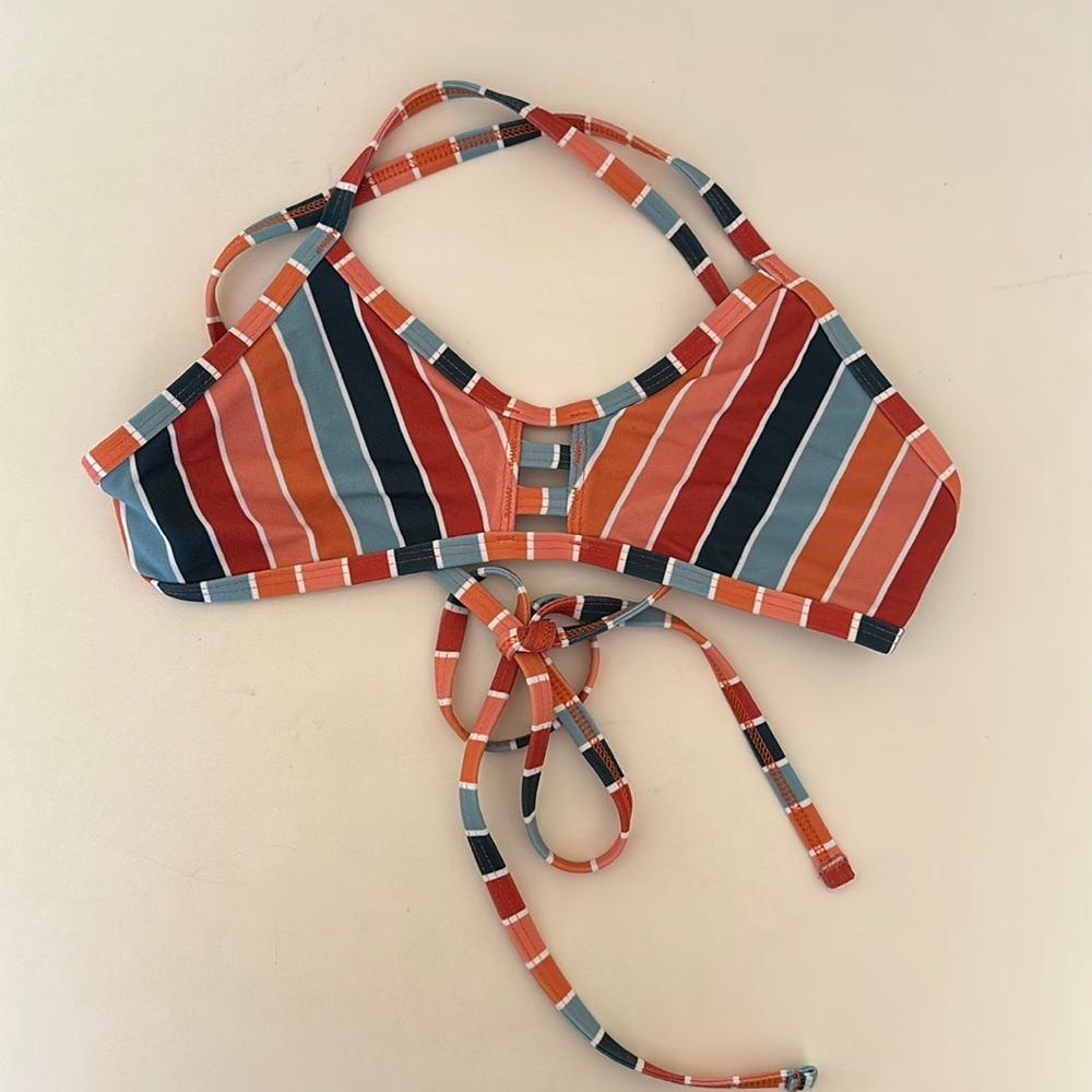 Small striped Jolyn Tomcat bikini top.